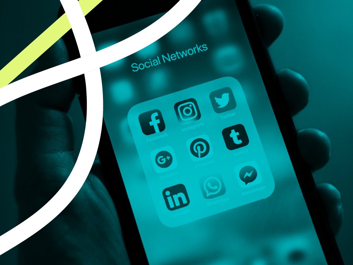 Smartphone displaying social media app icons including Facebook and Instagram - Social Media Basics guide for schools