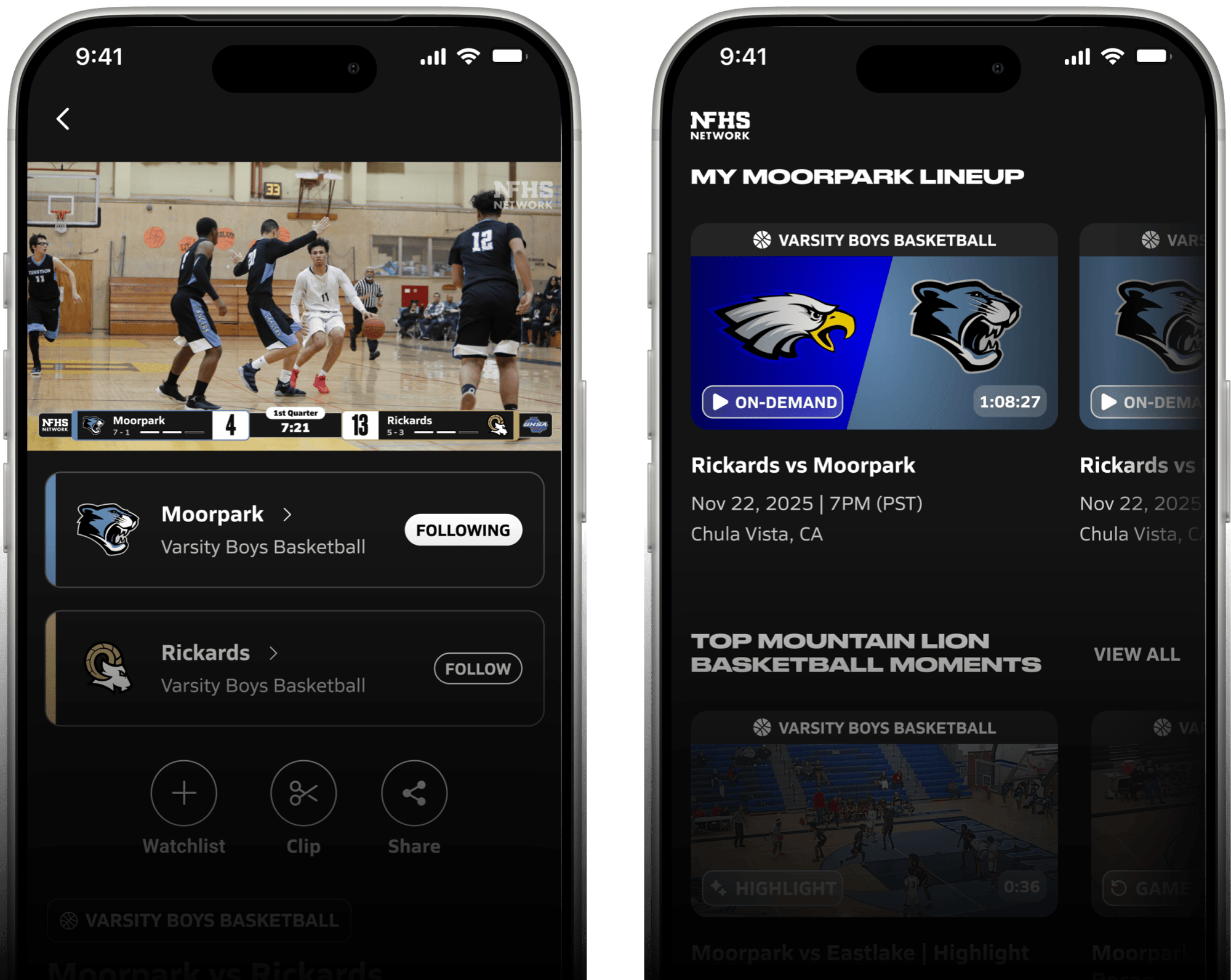 NFHS Network app for live and on-demand streaming high school sports