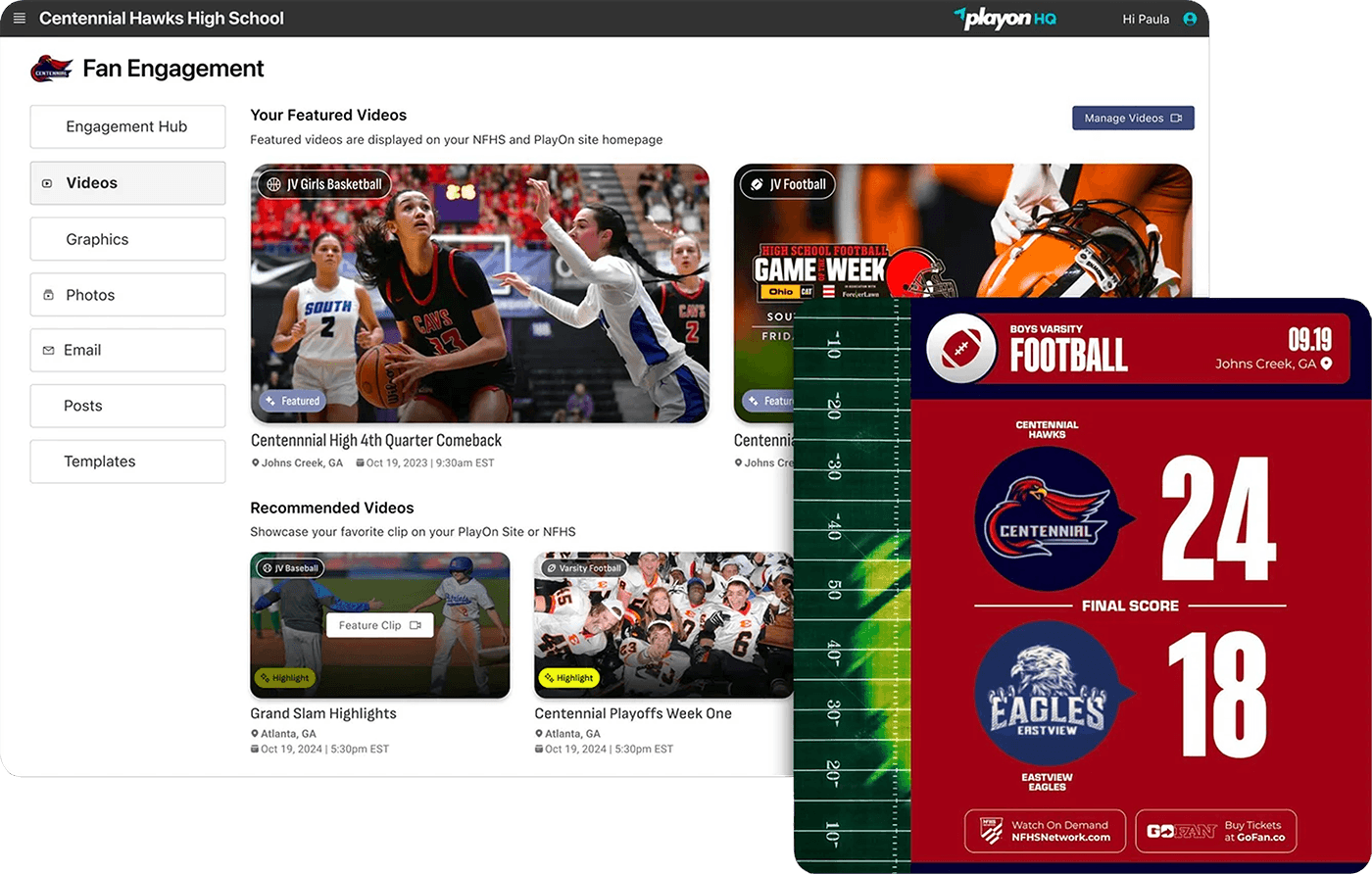 Grow high school athletic programs with connected ticketing, streaming, and stats